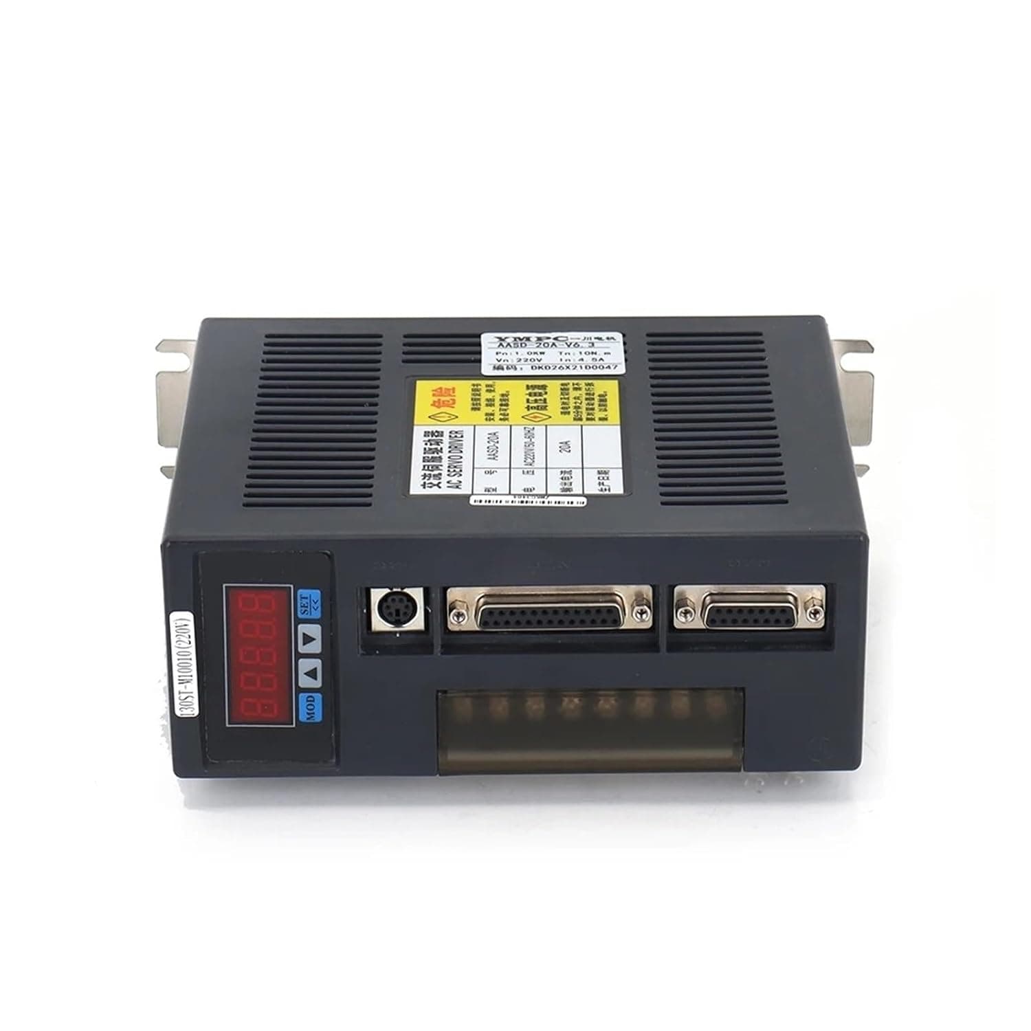 1KW AC Servo Motor Kits 80ST-M04025 4N.m 220V 2500RPM Permanent Magnet Match Driver AASD-20A for CNC Engraver Machine(with Brake)