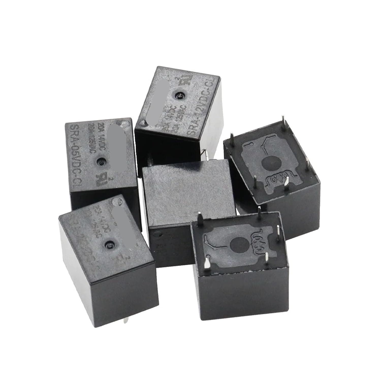 5V 12V 24V 20A DC Power Relay SRA-05VDC-AL SRA-12VDC-CL SRA-24VDC-CL 4Pin 5Pin PCB Type 5Pcs ﻿(SRA-12VDC-AL 4Pin)