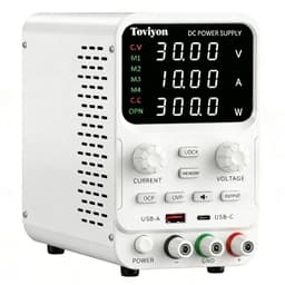 Variable DC Power Supply 0-30V 0-10A, Adjustable Regulated Bench Power Supply with Encoder Control, Output ON/Off Button, 4-Digit LED Display, 4