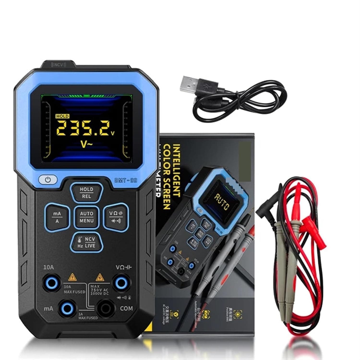 LCR Meters DMT-99 Digital Multimeter True 10000 Counts Resistance Capacitance Frequency Temperature Current Voltage Tester