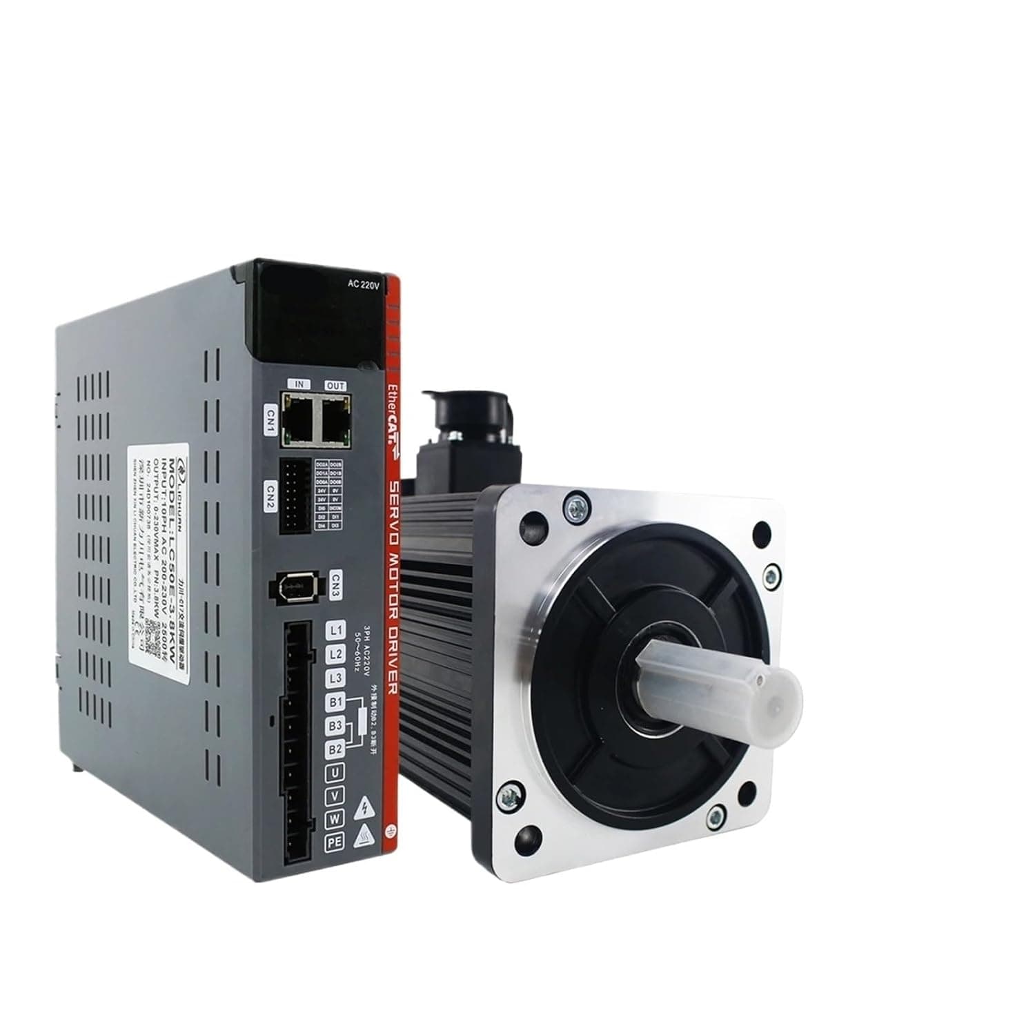 220V 4~13.5A 1500/2500RPM 4/5/6/7.7/10/15N.m 1/1.3/1.5/2/2.3/2.6/3.8KW Servo Motor Controller AC Servo Motor Driver Kit(1.0KW Increment 17)