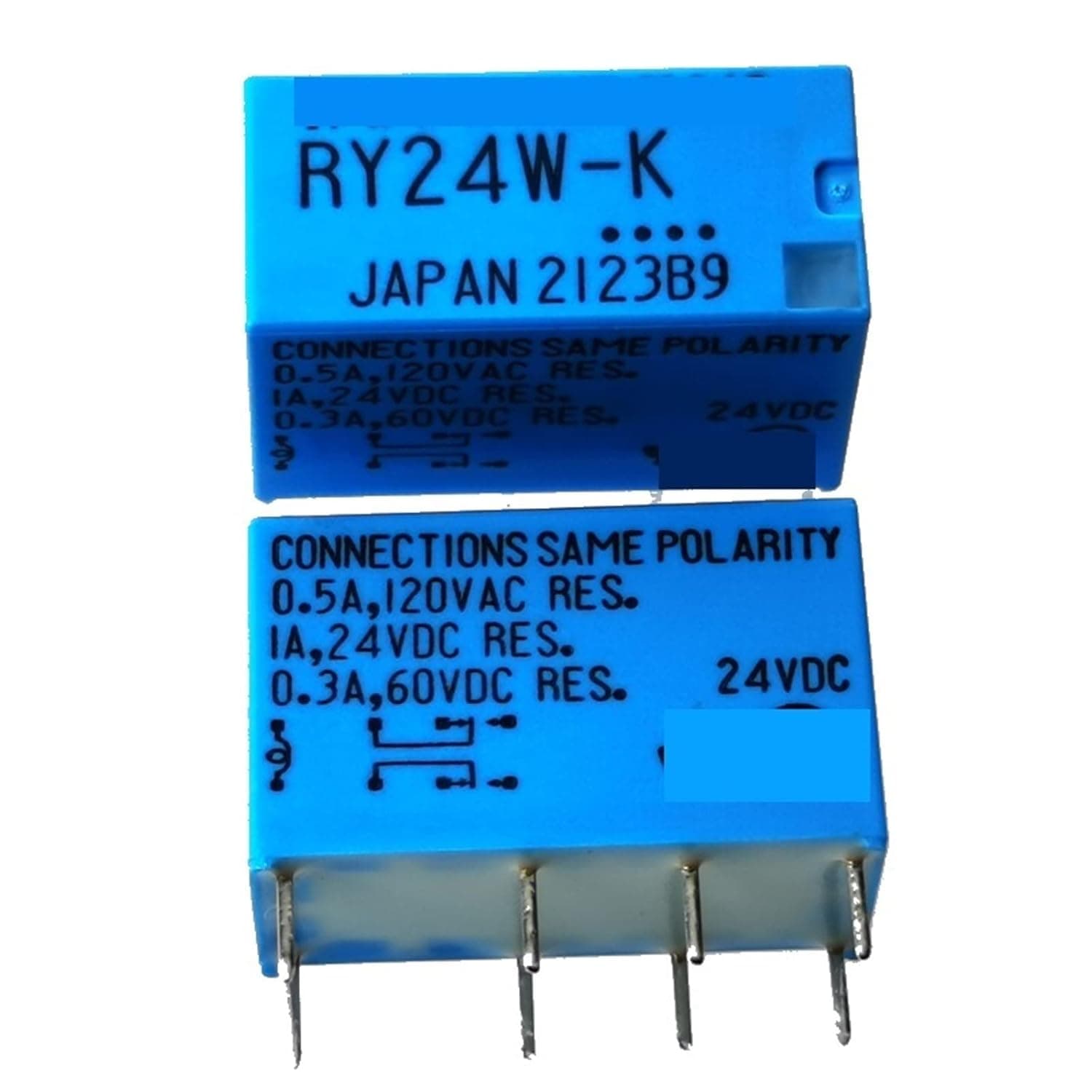 10Pcs RY5W-K RY-5W-K 5VDC RY12W-K RY-12W-K 12VDC RY24W-K RY-24W-K 24VDC DIP-8 1A 5V 12V 24V Signal Relay(OneColor)